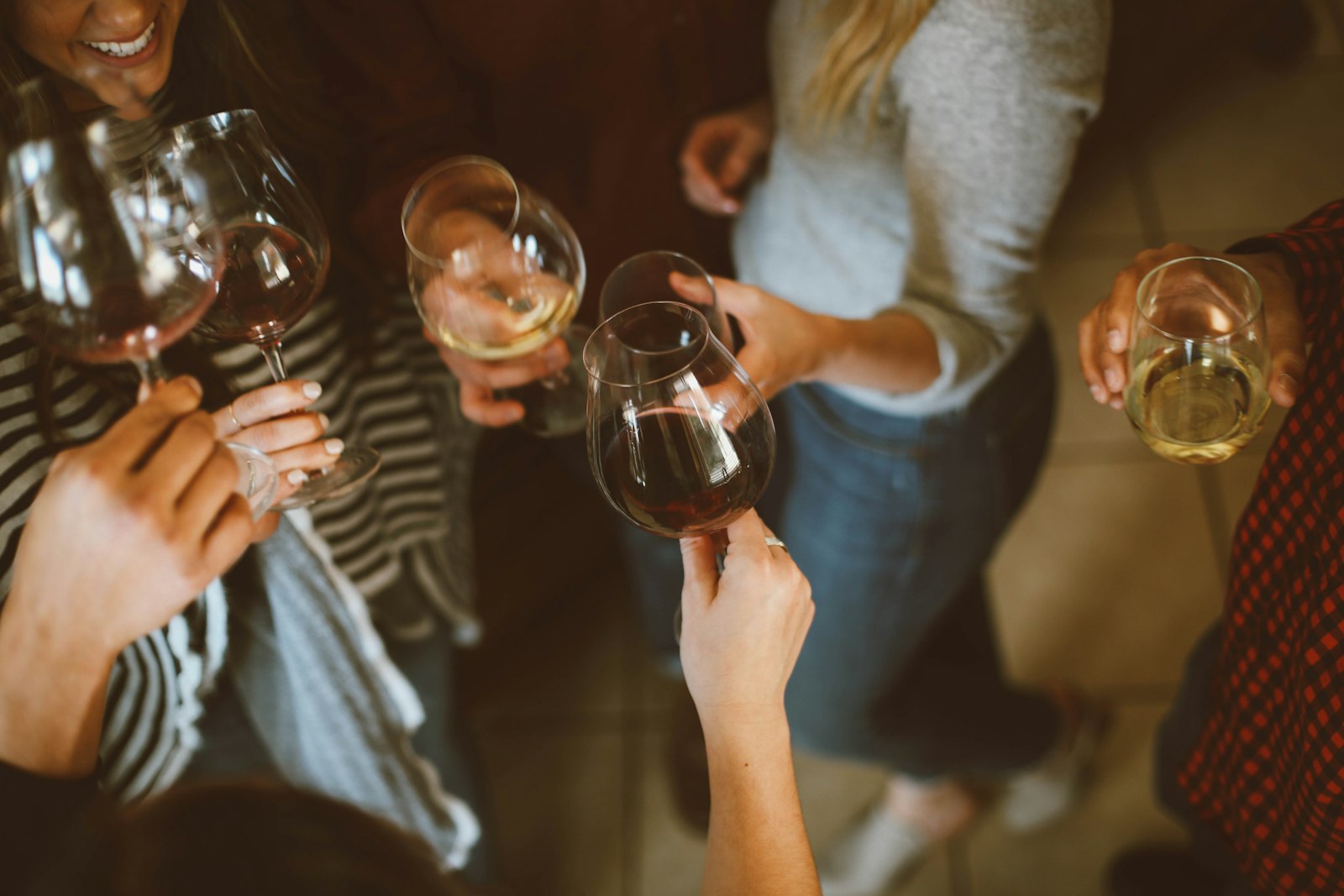 Guests raising a toast