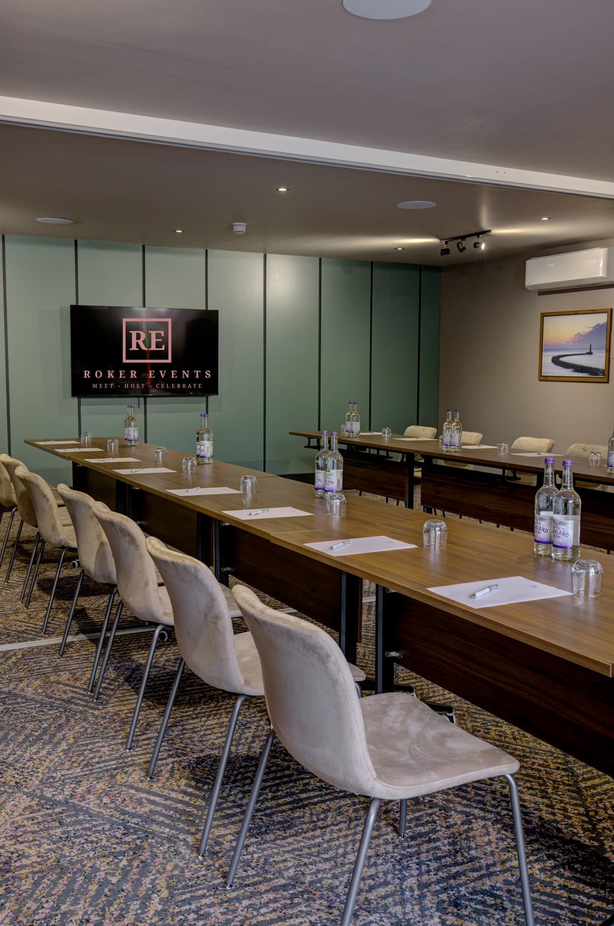 Boardroom meeting setup