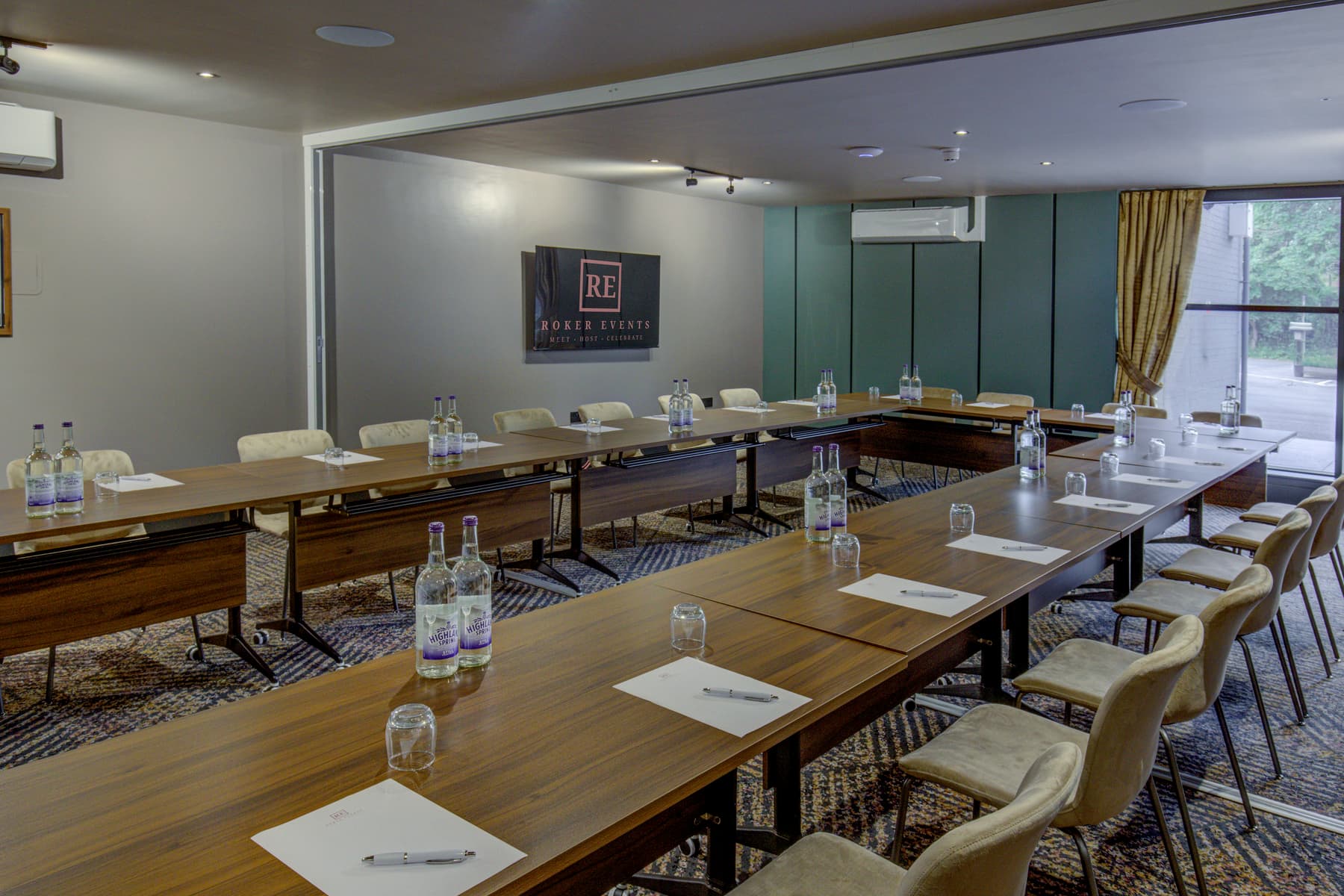 Boardroom meeting setup