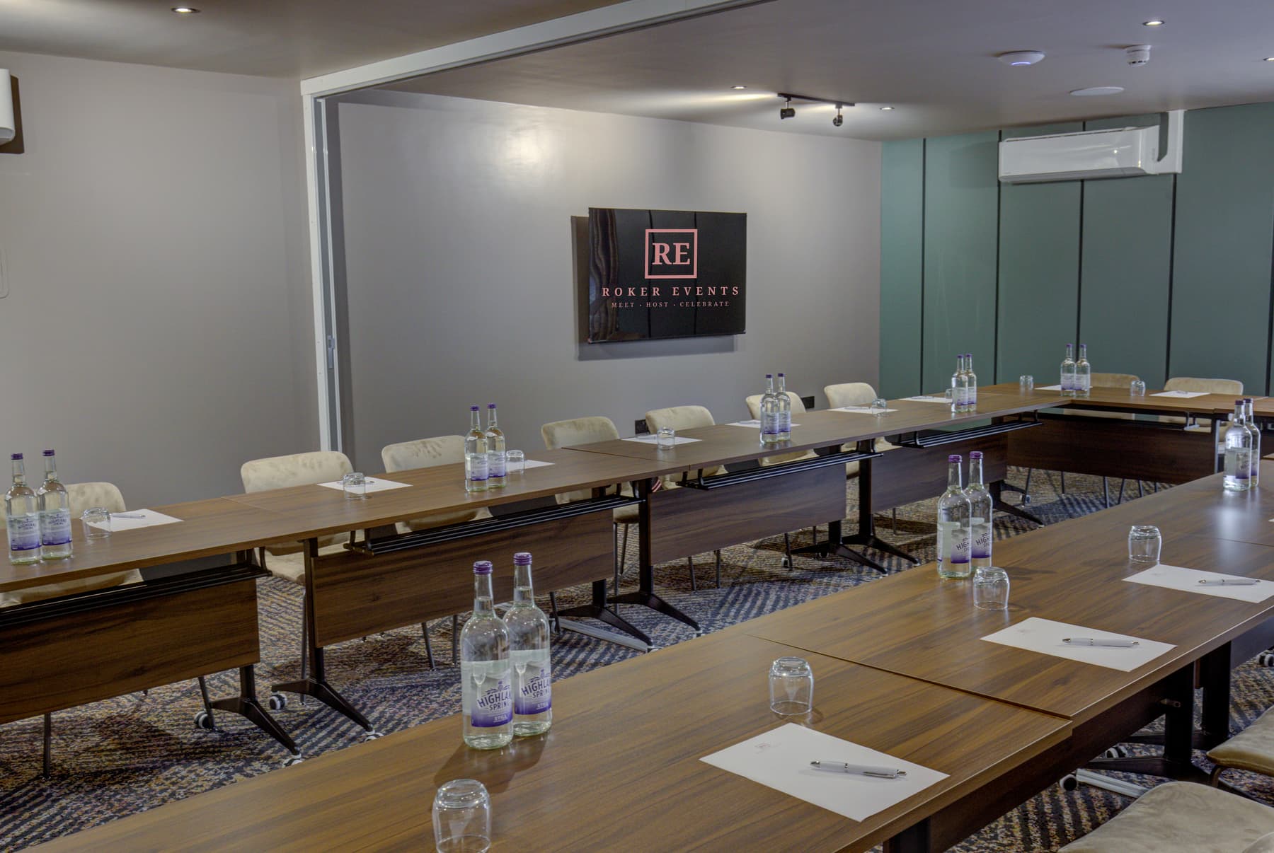 Boardroom meeting setup
