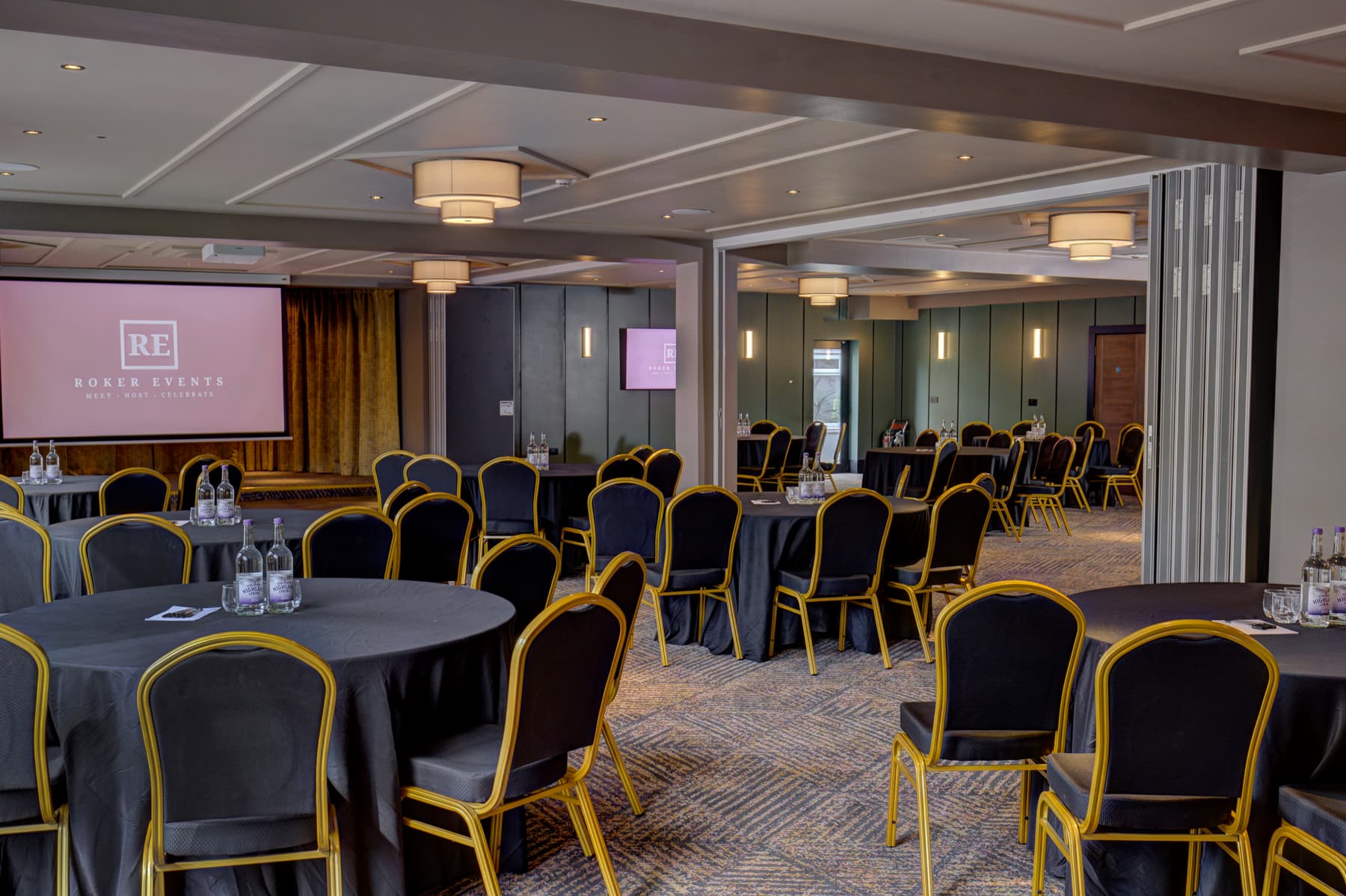 The Seaton Suite dressed for a private celebration dinner