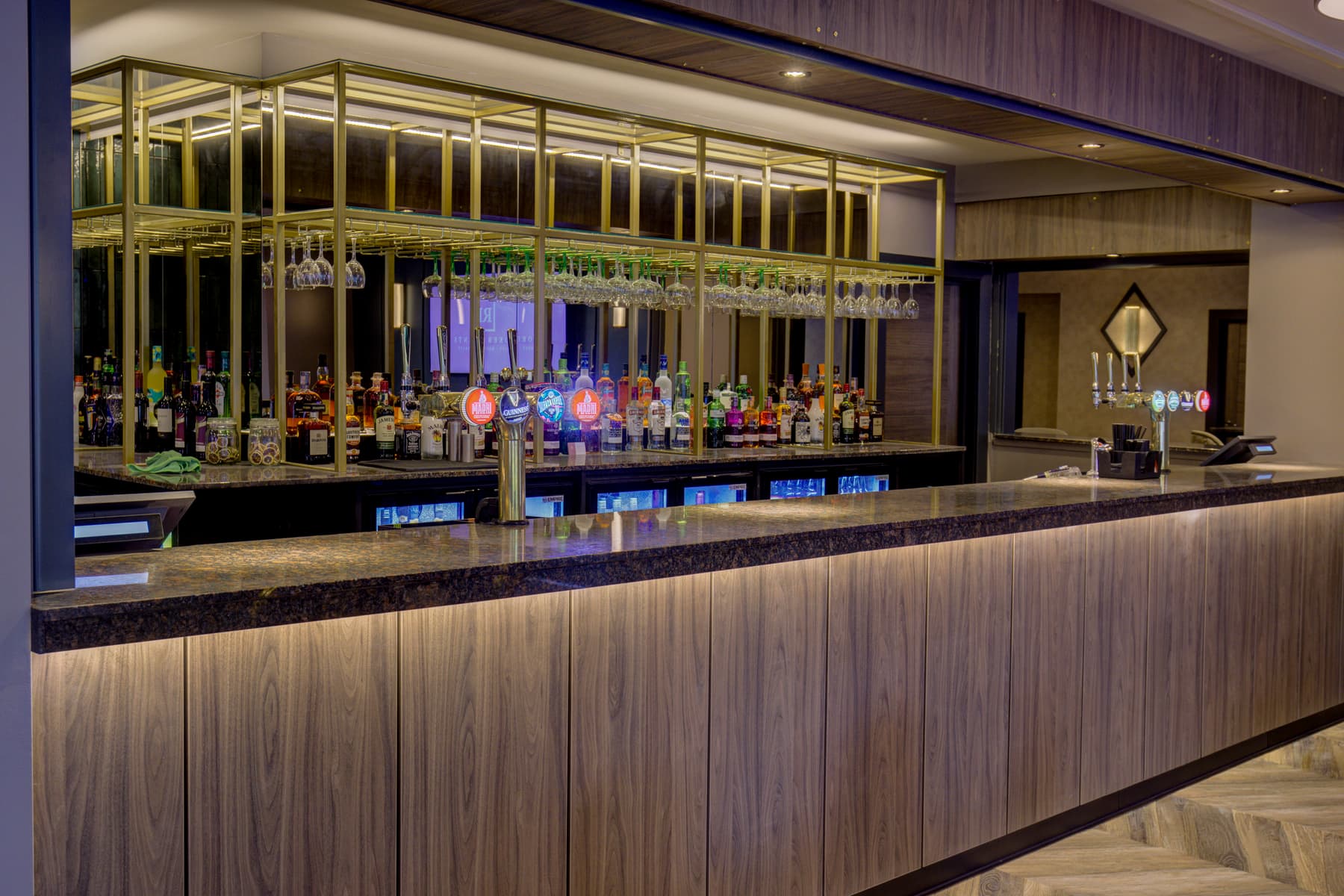 The backlit bar at Roker Events