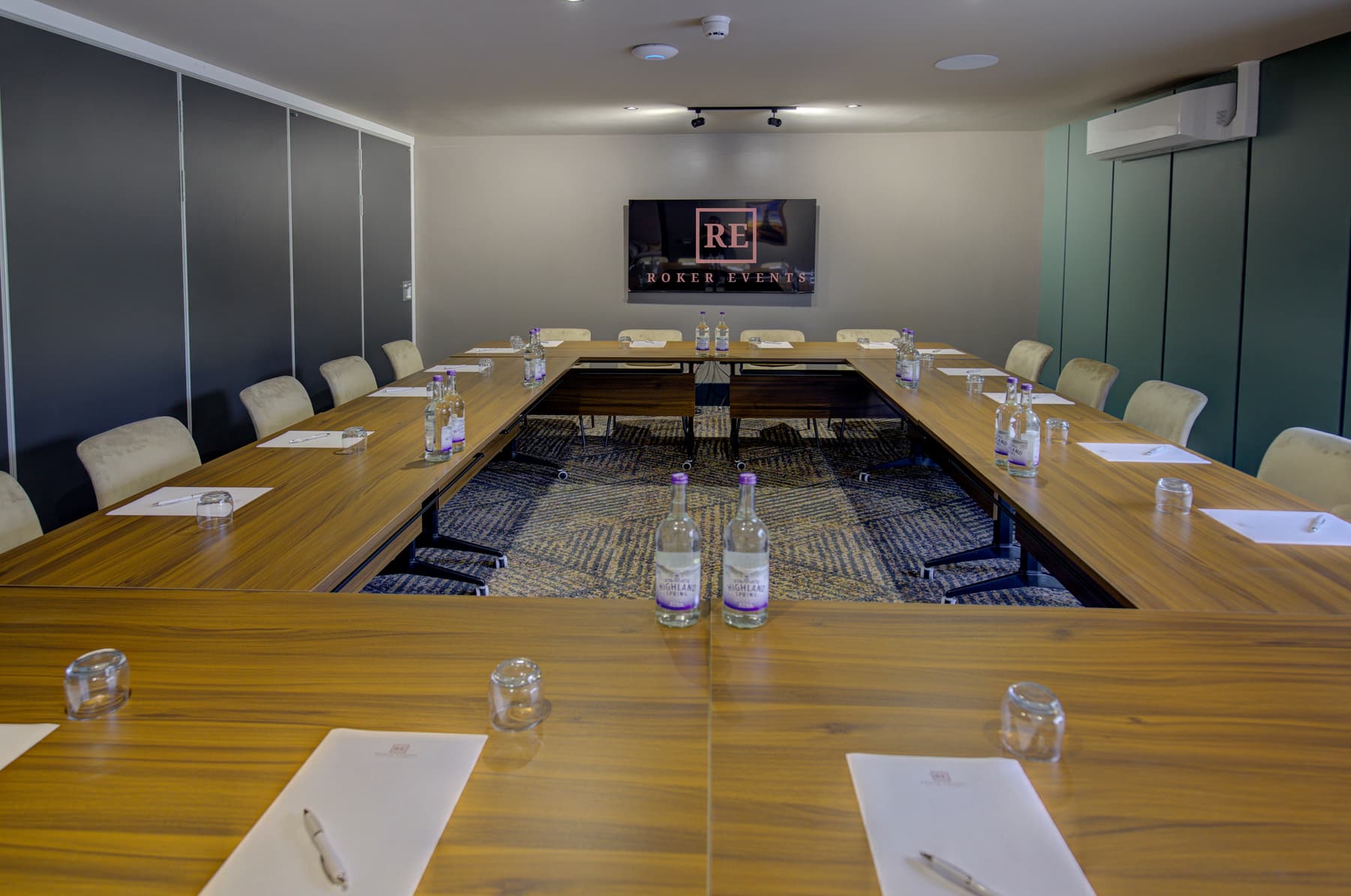 Boardroom meeting setup
