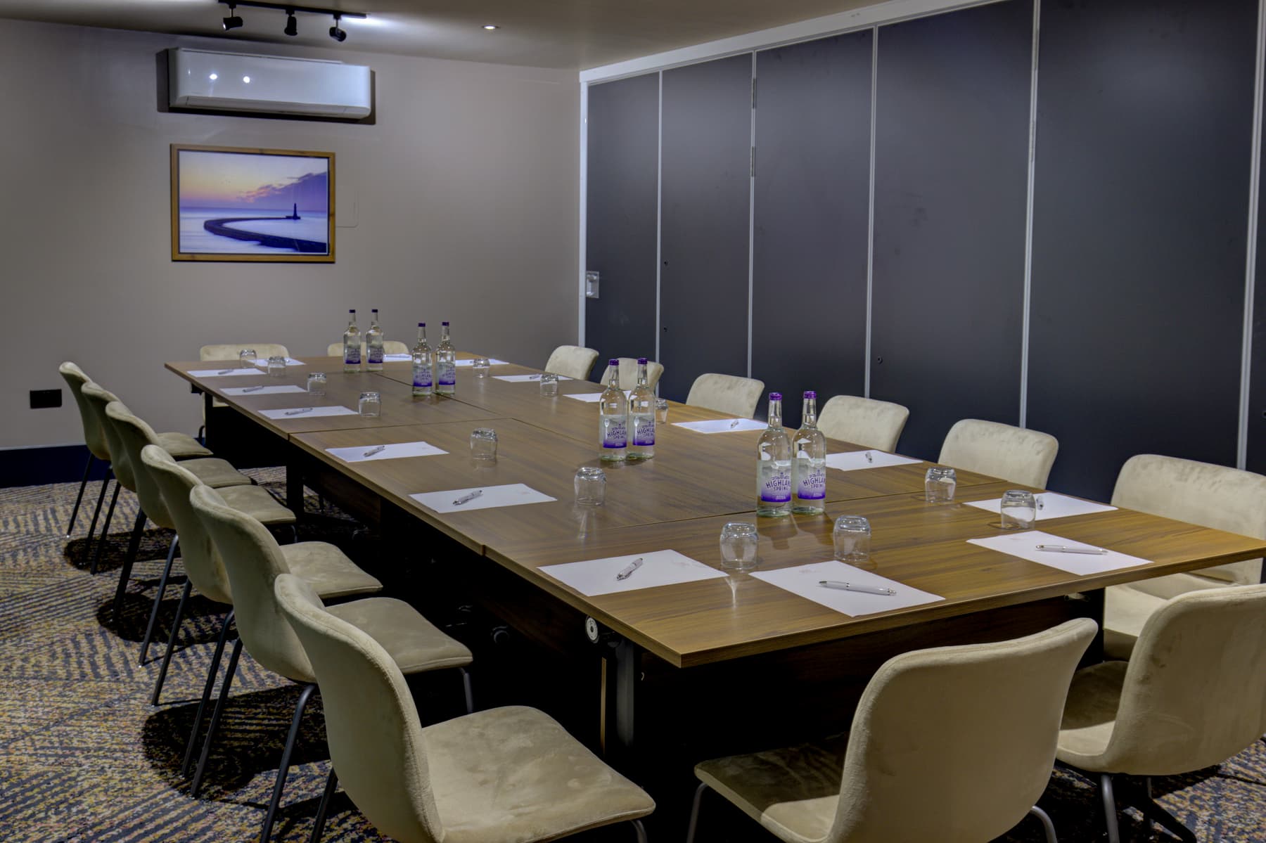 Boardroom meeting setup