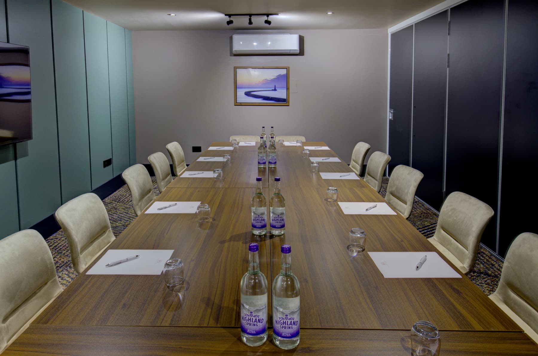 Boardroom meeting setup