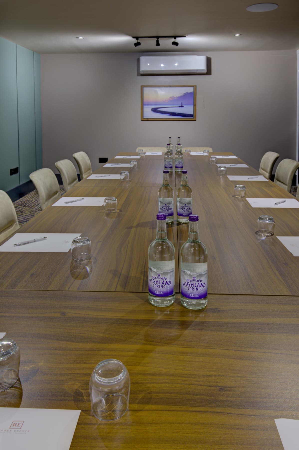 Boardroom meeting setup
