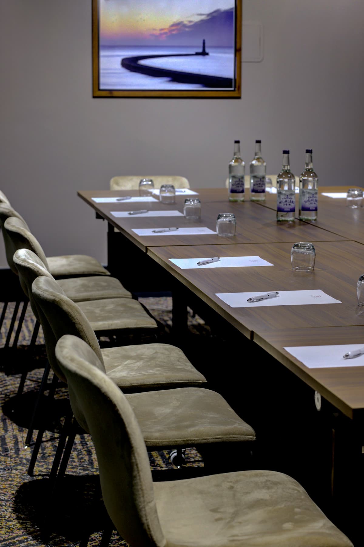 Boardroom meeting setup