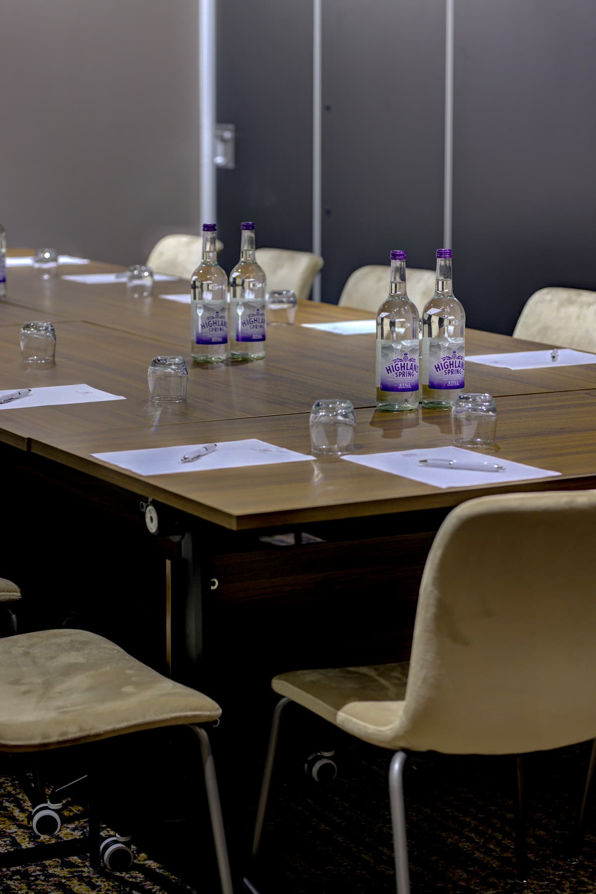 Boardroom meeting setup