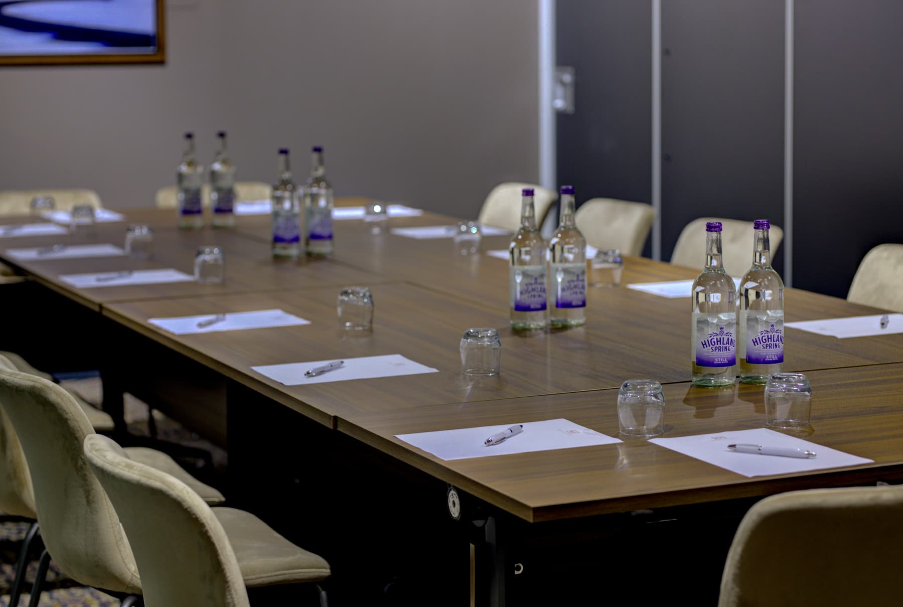 Boardroom meeting setup